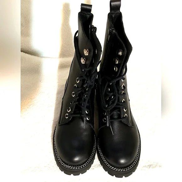 Aqua Shoes Aqua Womens Black Lace Ups Combat Ankle Boots